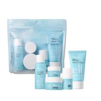 e.l.f. SKIN Jet Set Hydration mini odos priežiūros rinkinys, kelioninis, valiklis, balzamas, kremas, akių ir naktinis kremas (84347)