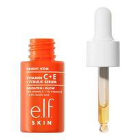 e.l.f. SKIN Bright Icon mini serumas su vitaminu C + E + ferulo rūgštimi, šviesina, lygina odos toną 15 ml (82791)