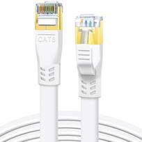 DDMALL CAT 8 tinklo kabelis 0.5 m, 40Gbps, RJ45, plokščias (CAT8-05M)
