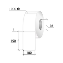 Terminės etiketės ECO 100x150mm 1000 vnt.