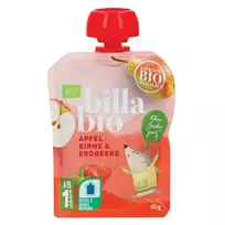 Ekologiška obuolių, kriaušių ir braškių tyrė BILLA BIO, 90 g