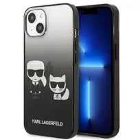 Karl Lagerfeld KLHCP13STGKCK iPhone 13 mini 5.4" hard case, black | black Gradient Ikonik Karl  AND  Choupette