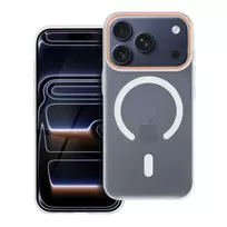 OEM Go Orange transparent iPhone 17 Air phone case with MagSafe support