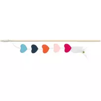 Trixie Cat toy – teaser with feathers, wood/felt, catnip