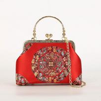 Madinga šilkinė rankinė-tote, peties, crossbody grandinėlė, moteriška rankinė, siuvinėjimas, kinų čiongsamas, moteriški krepšiai, delninukė