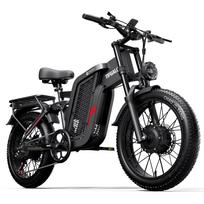 TIFGALOP F7 Miesto elektrinis dviratis 2000W52V24AH 35 myl./val. Didžiausias elektrinis dviratis 20 colių plačios padangos Hidrauliniai alyvos stabdžiai, dviguba amortizacija 2000W52V24AH