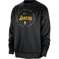Nike X NBA Collaboration Los Angeles Lakers Dri-Fit SS25 Spotlight Fashion Versatile Quick-Dry Crewneck Sweatshirt Men Sweatshirt Black FQ3372-010 S