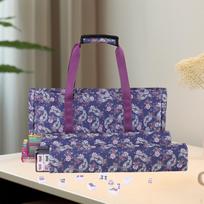Mahjong Bag Accessory Organizer Carrying Zipper Storage Made of Polyester with Padded violetinė