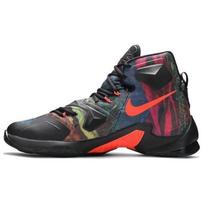 Nike LeBron 13 GS Kids Sneakers Black Black-Hyper-Orange-Blue-Lagoon 808709-008 38.5