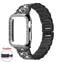 Diamonds Band For Apple Watch 10 46mm Case+Strap Metal Bracelet Correa For Iwatch 9 se 3 2 1 Ultra 49mm 42/41/44/45/38/40mm Wristband Ultra1/2 49mm juoda