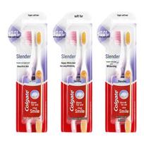 Colgate Slim Soft dantų šepetėlis, itin minkšti šereliai, 6 vnt. pakuotė