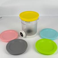 Suderinamas dangtelis puodelis „Ninja Swirl“ NC700 NC701 ledų gaminimo aparatui – Naujas karštas pardavimas 1-pack (Kraft Box) geltona