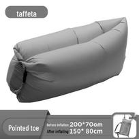 Inflatable Outdoor Lazy Sofa: Portable Foldable Air Bed & Sleeping Bag pilka spalva