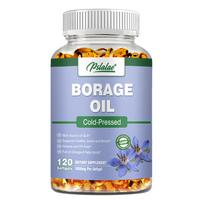 Pslalae High-Absorption Borage Oil Capsules, 1000 mg, 100% Vegan, Suitable for Skin Health and Hair, Easily Absorbed 120