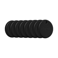 Chipolo POP Bluetooth Tracker 8-Pack Black for Keys, Bags & Luggage – Works with Apple Find My & Android