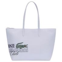 Lacoste Klasikinis Krokodilo Rašto Užtrauktuku Uždengiamas Pirkinių Rankinė PVC Didelė Moteriška Rankinė Phoenix-Blue NF4511RG Phoenix Blue,Large white