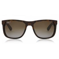 Ray Ban Rb4165 Justin Polarized 865 T5 Men Sunglasses Havana Rubber/55
