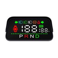 Linkstyle automobilio Head Up Display, MPH, GPS spidometras su greičio viršijimo aliarmu ir pritaikomu LED aplinkos apšvietimu HUD ekranas visiems automobiliams 1 box