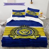 Al-Nassr rašto patalynė, Antklodžių komplektas, Antklodės užvalkalas, Pagalvės užvalkalas, Namų gimtadienio dovana (1 * antklodės užvalkalas + 2 * pagalvės užvalkalai, be šerdies) 135x200cm