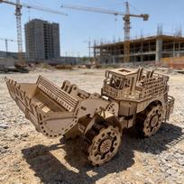 1 Wooden 3D Puzzle Bulldozer DO-IT-YOURSELF Wooden Assembly Miniature Imaginative Holiday Decor Present Perfect Ideal for Family Assembly balta