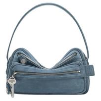 Acne Studios Camero Party Silver Metal Hardware Calfskin Shoulder Tote Bag Women handbags Denim-Blue C10284-822 Basic Set (Bag+Dust Bag)