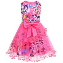 82995 Cartoon Anime Kids Girls Kpop Demon Hunters Mesh Dress 100cm rožinė raudona spalva