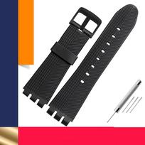 Skirta Swatch YOS440 YOS413 YOS424 Silikoninis dirželis Vyriškas Juodas guminis laikrodžio dirželis Apyrankė 23mm Laikrodžio priedai nemokami įrankiai 23mm