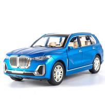 1/24 Scale X7 SUV modelio automobilio žaislas, cinko lydinio ištraukiamas žaislinis automobilis su garsu ir šviesa vaikams, berniukui, mergaitei 1/24-20.5X8X7cm mėlyna