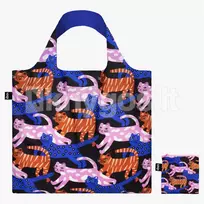 LOQI pirkinių krepšys „GLITTER POWER Cats Recycled Bag“