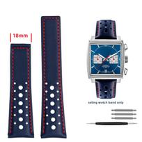 TAG Heuer Monaco laikrodžio apyrankė CAW211M 211P CAW211R 211T kvėpuojanti 22mm natūralios odos apyrankė vyriška sulankstoma sagtis riešo dirželis 22mm