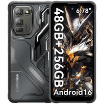 Blackview FORT 5 Atsparus Android 16 Išmanusis Telefonas 108MP Kamera su Naktiniu Matymu 6.78  120Hz Ekranas, 12GB RAM 256GB ROM, 5000mAh Baterija, Dvi SIM Kortelės, NFC Only cell phone juoda
