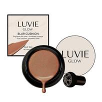Luvie Glow Blur Pagrindas su pagalvėle - Grybo formos galvutė Oro pagalvėlės CC kremas Natūrali ilgai išliekanti padengimo BB kremas Visų tipų odai Dark Color