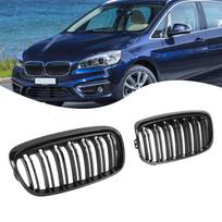 Blizgios juodos priekinės grotelės Tinka BMW 2 serijos Gran Tourer F45 F46 2015-2018