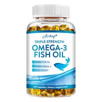 Triple Action Omega-3 Fish Oil Supplement with EPA and DHA - Heart and Brain Health, Memory and Cognition Support 120