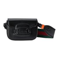 Gucci Horsebit 1955 Mini Odinė Juoda Diržinė Rankinė Kasdienis Gatvės Stilius 726863-AABGW-1075 Gift Set(Basic Set+Box+Shopping Bag)