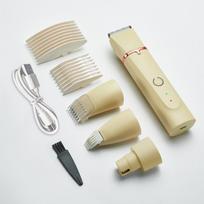4 In 1 Pet Electric Hair Trimmer with 4 Blades Grooming Clipper Nail Grinder Professional Recharge Haircut for Dogs Low-Noise white