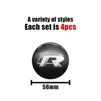 4 vnt. 56 mm Automobilio Rato Centrinio Dangtelio Lipdukai Rato Gaubtas Automobilio Aksesuarai R Golf Motion GTI Polo Touran Octavia R