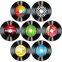 35 vnt. 5,6 colio 1950-ųjų plokštelių dekoracijos Roko ir Roll muzikos vakarėlio dekoracijos 70-ųjų sieninės vinilinės plokštelės Disko gimtadieniui Muzikinės temos vakarėliui 35pcs