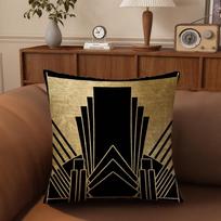 Art Deco stiliaus auksinės pagalvės užvalkalaiTinka sofai, automobiliui, miegamajam dekoratyvinis pagalvės užvalkalas 16x16Inch