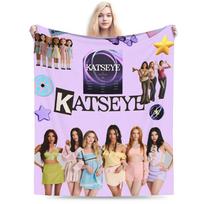 Super Warm Blanket Children Decorative Katseye Kpop Music Throw Blanket Flannel Bedspread For Living Room Novelty Sofa Bed Cover 30x40in