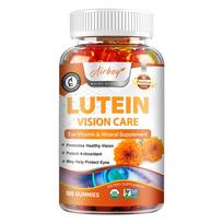 Liuteino ir zeaksantino gumijos, aukščiausios kokybės akis saugantis vitaminų papildas, naudingas akių sveikatai ir regėjimo funkcijai. 100 orange