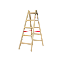 AW23036IP AWTOOLS medinės dvipusės kopėčios 2x5 / 150 kg
