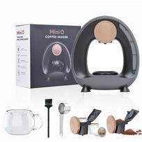 Pusiau automatinis kavos aparatas namams 240 ml 85 laipsnių pastovios temperatūros 1400 W tylus nešiojamas US pilka