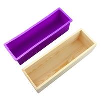 Silikono pasaulis 1200ML Silikoninė pyrago forma Stačiakampė silikoninė muilo gamybos forma Duonos kepimo forma Pyrago forma Nelipni kepimo priemonės violetinė