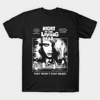 Men Black Print T-shirt Night Of The Living Dead No-Cut Transfer Paper Print Cotton Tshirt 4XL juoda