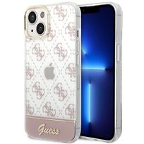 Guess GUHCP14MHG4MHP iPhone 14 Plus 6.7 "rožinė / rožinė kietas dėklas 4G Pattern Script