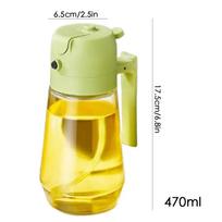 2 viename aliejaus dozatoriaus butelis Aliejaus purškimo butelis virtuvei Aliejaus ir acto dozatorius Alyvuogių aliejaus butelis purškiklis Namai(Purškite ir pilkite) LS 470ml smėlis