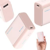 Atsarginis maitinimo šaltinis ("Power Bank") Cuktech CP13 rožinis 10000 mAh powerbankas (USB‑C + USB‑A, 30W)