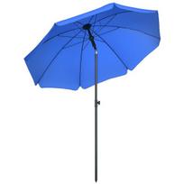 "Outsunny" skėtis, Ø180 cm skėtis terasai su apsauga nuo UV spindulių, reguliuojamo pasvirimo paplūdimio skėtis, 8 strypai, skėtis sodui, balkonui, plienas, mėlynas, Mėlyna