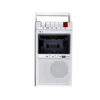 Diktofonas Nešiojamas baltas kasečių grotuvas / MP3 grotuvas